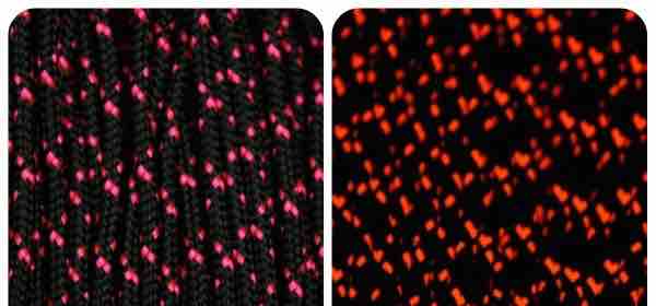 (image for) BlackwithNeonPinkXBlacklightType1Paracord - Click Image to Close